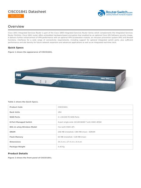 cisco 1841 weight|CISCO1841 Datasheet: Quick Specs .